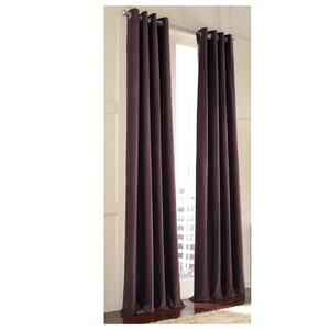 Curtainworks Messina Lined Grommet Cotton Curtain 2 Panels 52 x 120" Purple